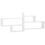Wall Shelf White 168.5 x 17 x 68 cm Engineered Wood