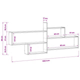 Wall Shelf White 168.5 x 17 x 68 cm Engineered Wood