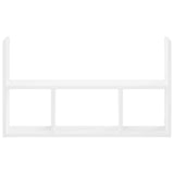 Wall Shelf White 78.5 x 17 x 45 cm Engineered Wood - Front View