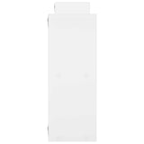 Wall Shelf White 78.5 x 17 x 45 cm Engineered Wood - Side View