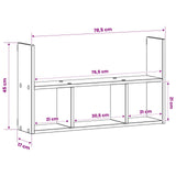 Wall Shelf White 78.5 x 17 x 45 cm Engineered Wood
