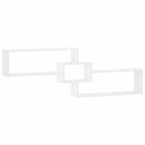 Wall Shelf White 158 x 17 x 53 cm Engineered Wood