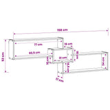Wall Shelf White 158 x 17 x 53 cm Engineered Wood