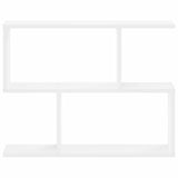 Wall Shelf White 72 x 17 x 55.5 cm Engineered Wood - Front View