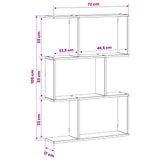 Wall Shelf White 72 x 17 x 105 cm Engineered Wood