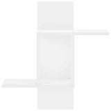 Wall Shelf White 59 x 17 x 63 cm Engineered Wood - Front View