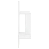 Wall Shelf White 59 x 17 x 63 cm Engineered Wood - Side View