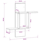 Wall Shelf White 59 x 17 x 63 cm Engineered Wood