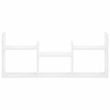 Wall Shelf White 97.5 x 17 x 40 cm Engineered Wood - Front View