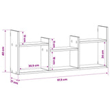 Wall Shelf White 97.5 x 17 x 40 cm Engineered Wood - 45-Degree Angle