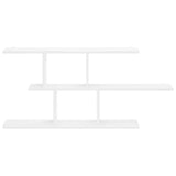 Wall Shelf White 100 x 17 x 45.5 cm Engineered Wood - Front View
