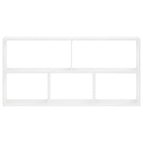 Wall Shelf White 102 x 17 x 50 cm Engineered Wood - Front View