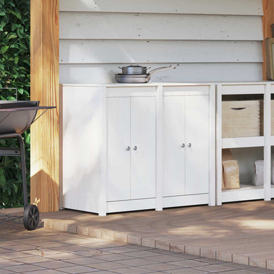Outdoor Kitchen Cabinet MEPPEL Solid Pine, Natural, 106 x 55 x 92 cm