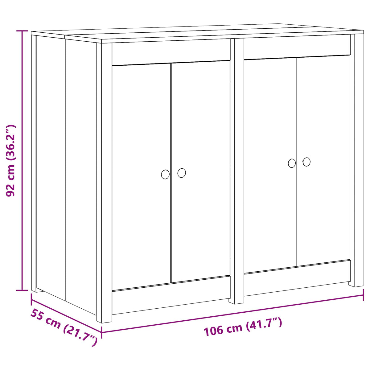 Outdoor Kitchen Cabinet MEPPEL White 106 x 55 x 92 cm