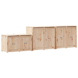 Outdoor Kitchen Cabinet MEPPEL 3 pcs Natural Douglas - Front View