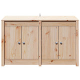 Outdoor Kitchen Cabinet MEPPEL 3 pcs Natural Douglas - Close-Up Angle