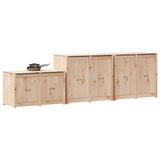 Outdoor Kitchen Cabinet MEPPEL 3 pcs Natural Douglas