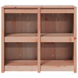 Outdoor Kitchen Cabinet MEPPEL 3 pcs White Solid Pine Wood - Low Angle