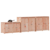 Outdoor Kitchen Cabinet MEPPEL 3 pcs White Solid Pine Wood - Side View