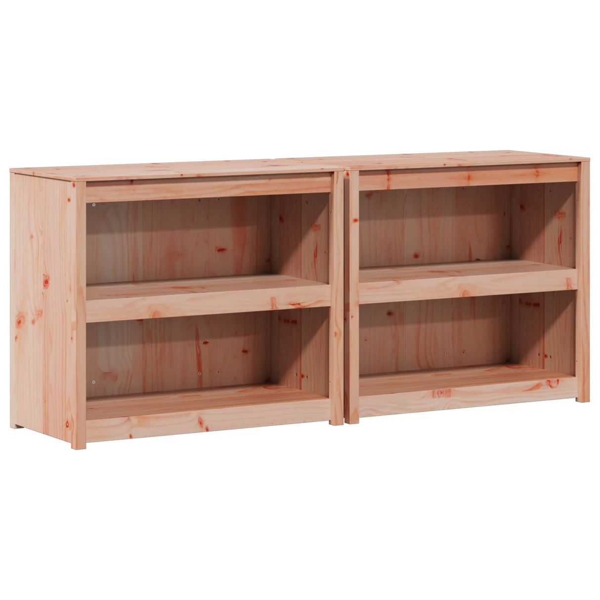 Outdoor Kitchen Cabinet MEPPEL 2 pcs Natural Douglas