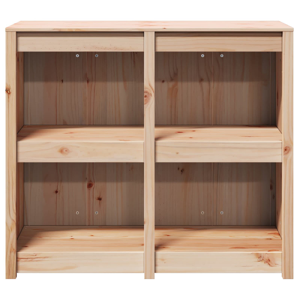 Outdoor Kitchen Cabinet MEPPEL 4 pcs Natural Solid Pine Wood