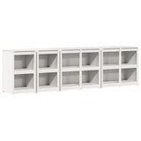 Outdoor Kitchen Cabinet MEPPEL 4 pcs White Solid Pine Wood - Front View