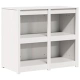 Outdoor Kitchen Cabinet MEPPEL 4 pcs White Solid Pine Wood - 45-Degree Angle