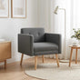 Accent Chair Dark Grey Fabric