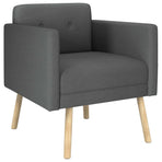 Accent Chair Dark Grey Fabric