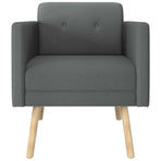 Accent Chair Dark Grey Fabric