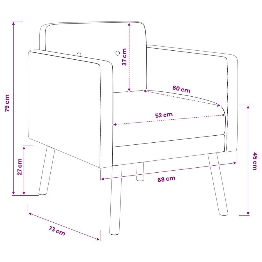 Accent Chair Black Velvet