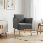 Accent Chair Dark Grey Fabric