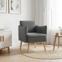 Accent Chair Dark Grey Fabric
