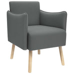 Accent Chair Dark Grey Fabric