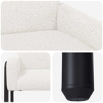 Accent Chair Cream Bouclé