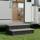 Hot Tub Step with Storage 2-Step Brown and Grey 93 x 57 x 35 cm - Side View
