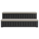 Hot Tub Step with Storage 2-Step Brown and Grey 93 x 57 x 35 cm