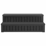 Hot Tub Step with Storage 2-Step Black 93 x 57 x 35 cm PP