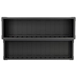 Hot Tub Step with Storage 2-Step Black 93 x 57 x 35 cm PP