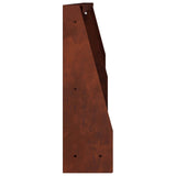 Retaining Wall 2 pcs 100 x 12 x 40 cm Weathering Steel Rusty
