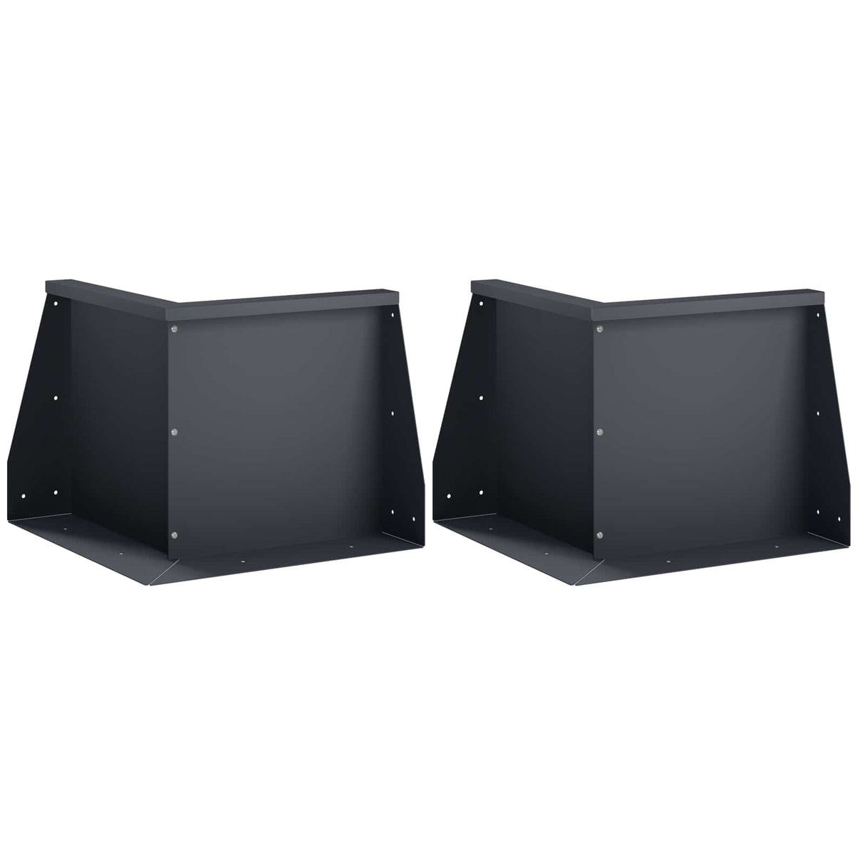 Retaining Wall 2 pcs 50 x 50 x 30 cm Steel Anthracite