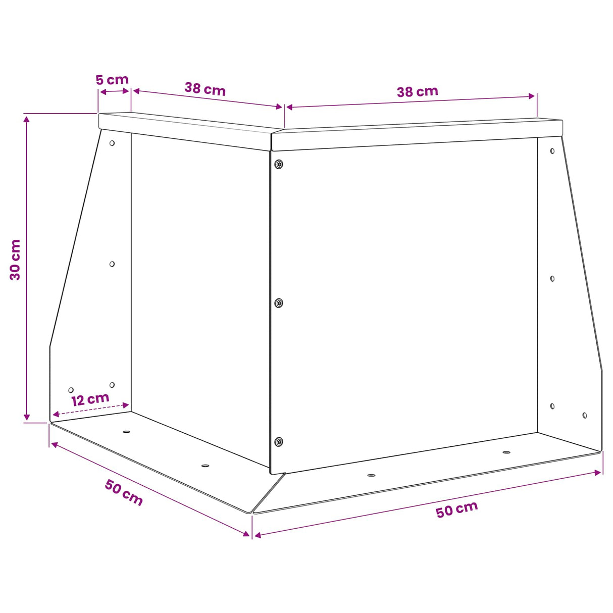 Retaining Wall 2 pcs 50 x 50 x 30 cm Steel Anthracite