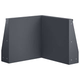 Retaining Wall 50 x 50 x 40 cm Steel Anthracite - Top-Down View