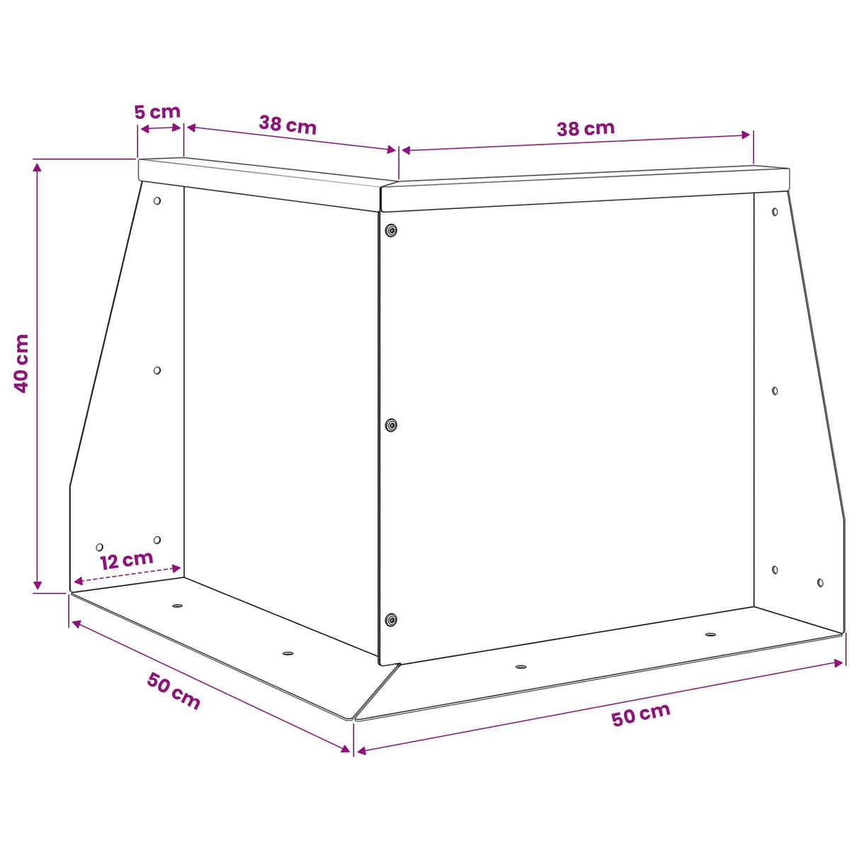 Retaining Wall 2 pcs 50 x 50 x 40 cm Steel Anthracite