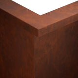 Retaining Wall 2 pcs 50 x 50 x 40 cm Weathering Steel Rusty - Rear View