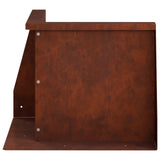 Retaining Wall 2 pcs 50 x 50 x 40 cm Weathering Steel Rusty - Side View
