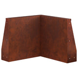 Retaining Wall 50 x 50 x 50 cm Weathering Steel Rusty