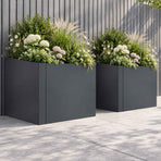 Retaining Wall 2 pcs 50 x 50 x 30 cm Steel Anthracite