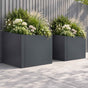 Retaining Wall 2 pcs 50 x 50 x 30 cm Steel Anthracite