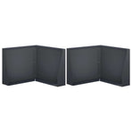 Retaining Wall 2 pcs 50 x 50 x 30 cm Steel Anthracite